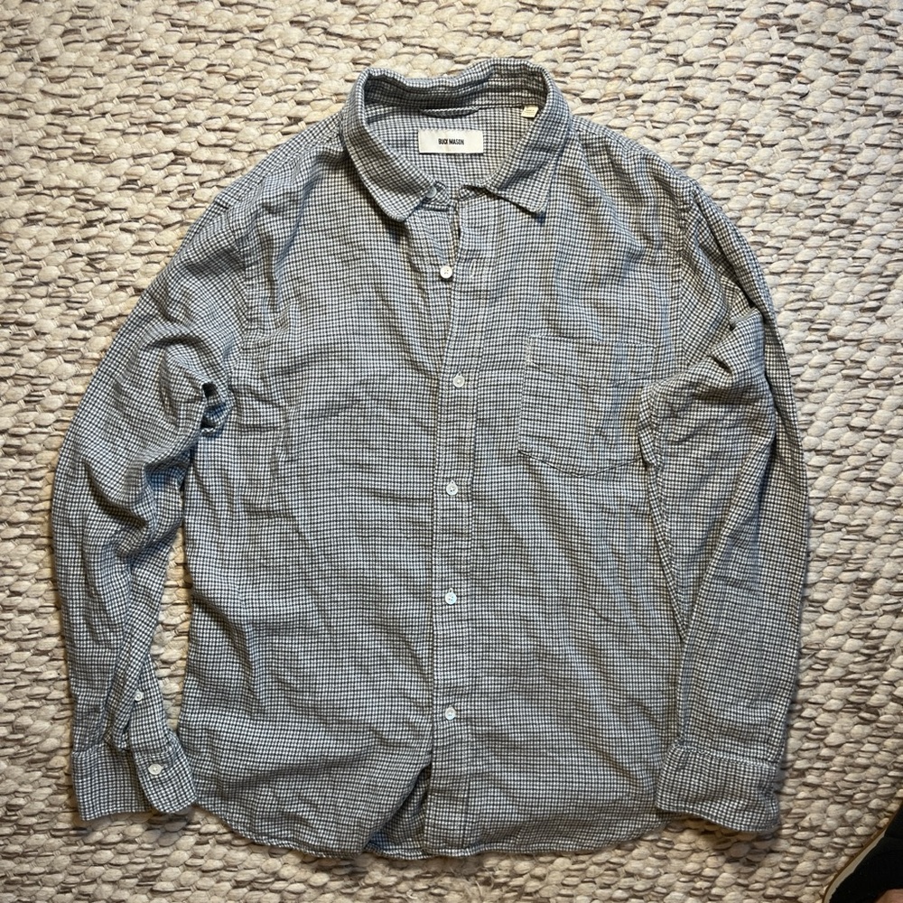 Buck Mason Houndstooth Lightweight Flannel